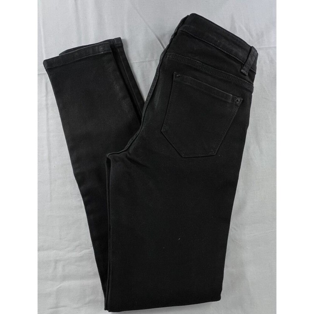 Bisou Bisou Michele Bohbot Womens Black Skinny Leg Denim Jean Jeggings Size 2